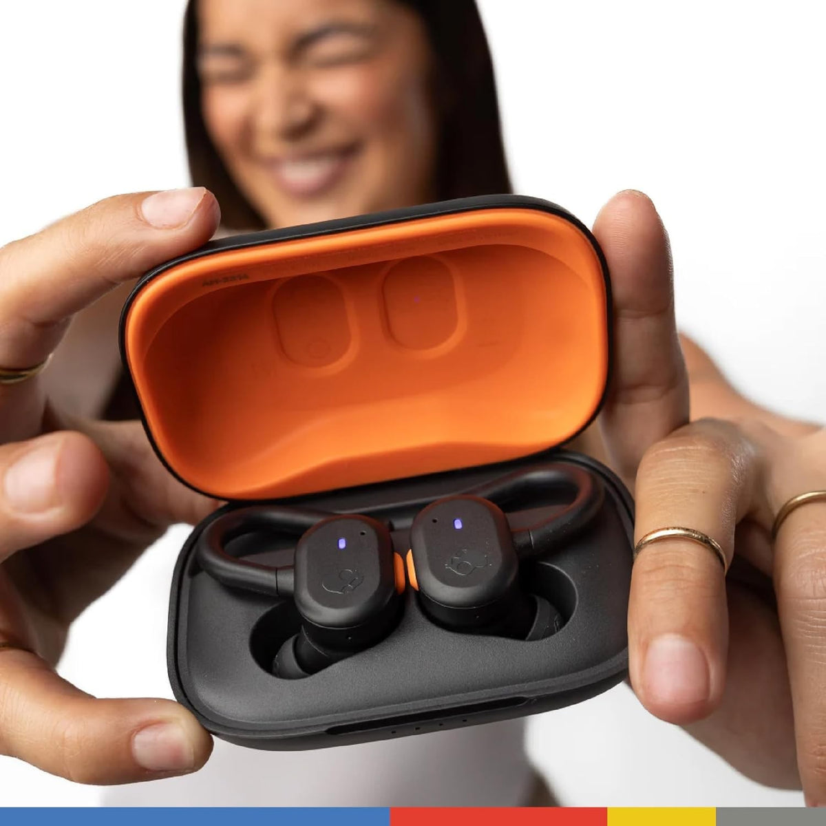 Skullcandy Push Active Wireless Bluetooth Sports Earbuds - True Black & Orange