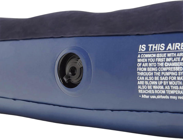 Eurohike Single Airbed with Flocked Finish Navy, Durable & Portable for All Ages