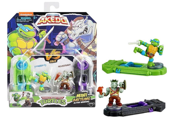 Akedo Toy Set Legends X Teenage Mutant Ni nja Turtles- Leonardo vs Rocksteady 