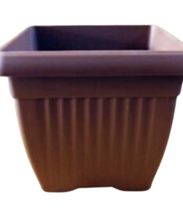 Square Terracotta Plastic Plant Pot 50 x 50 x 41 cm (Art. 630) by Arca, Brown