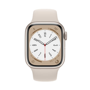 Apple Watch Series 8 (GPS, 41mm) Starlight Aluminium Case + Starlight Strap