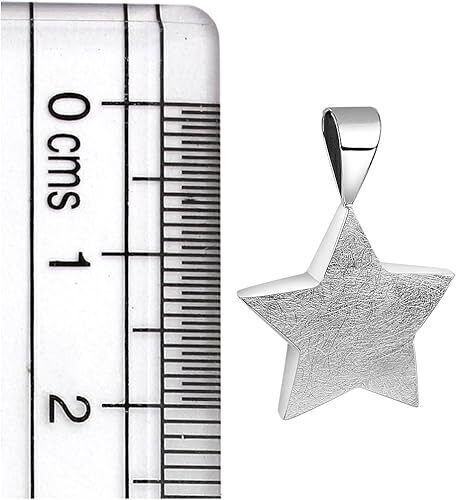 Nenalina Women’s Star Pendant, Shiny 925 Sterling Silver Necklace / Chain