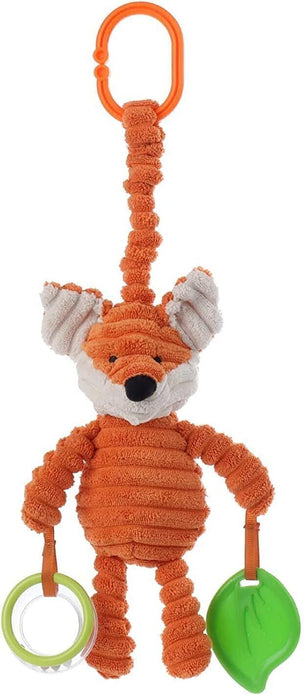 Apricot Lamb Baby Stroller Teething Toy, Fox Character, 8.5 Inches