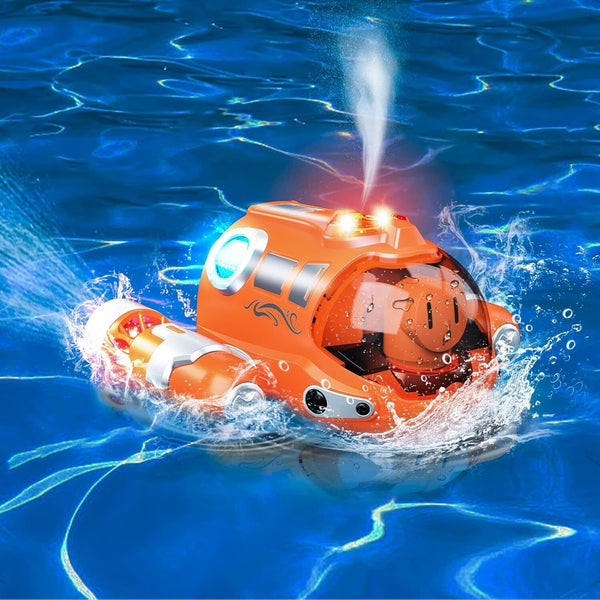 VINTOP RC Pool Boat Orange 2.4GHz Remote Control Spray Gasboat Kids 6-12 Gift