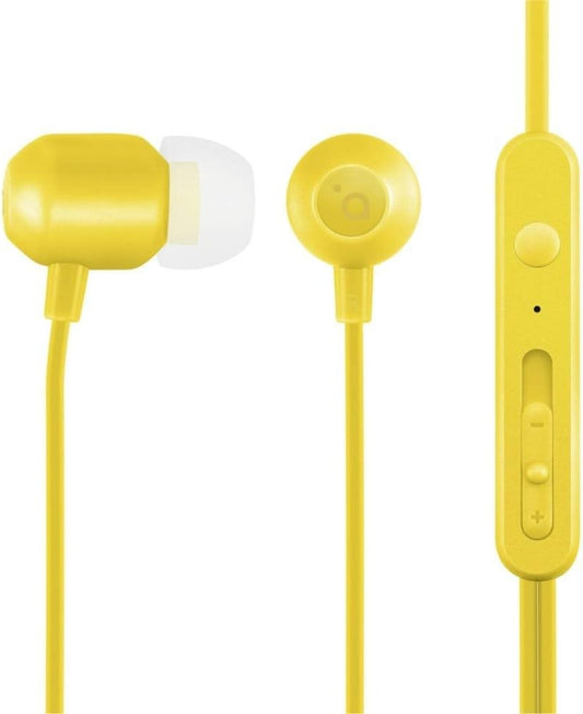 Acme He21Y In Ear Headphones With Microphone Yellow - In-Line Volume Control