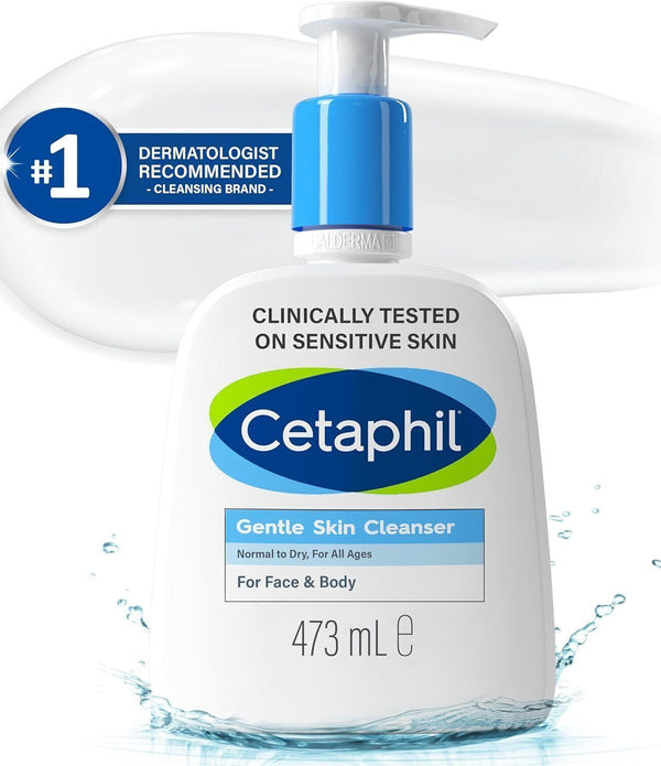 Cetaphil Gentle Skin Cleanser 473ml - For Normal To Dry Sensitive Skin