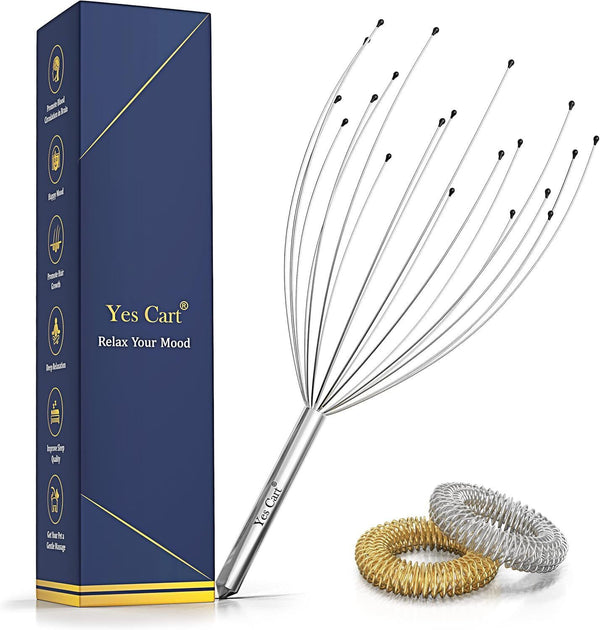 YES CART Head Massager - Scalp Relaxation Tool with 20 Fingers, Manual