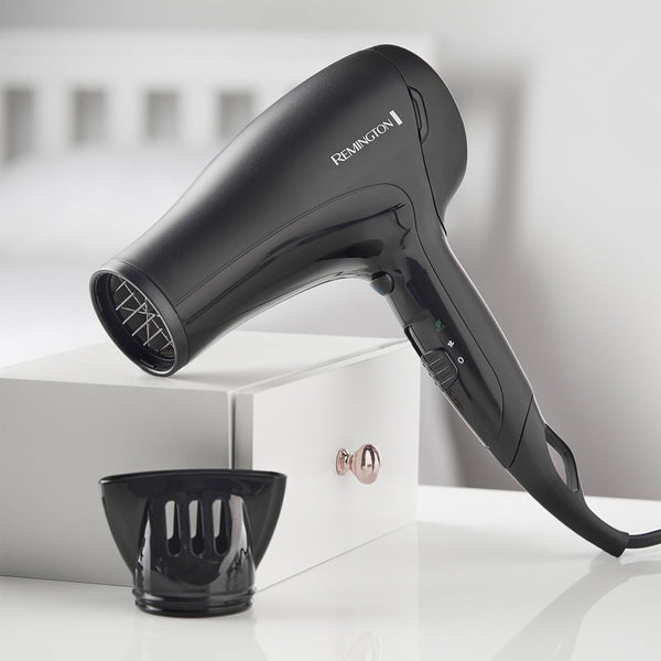 Remington D3010 Power Dry 2000W Hairdryer (Black, Ceramic Ionic)