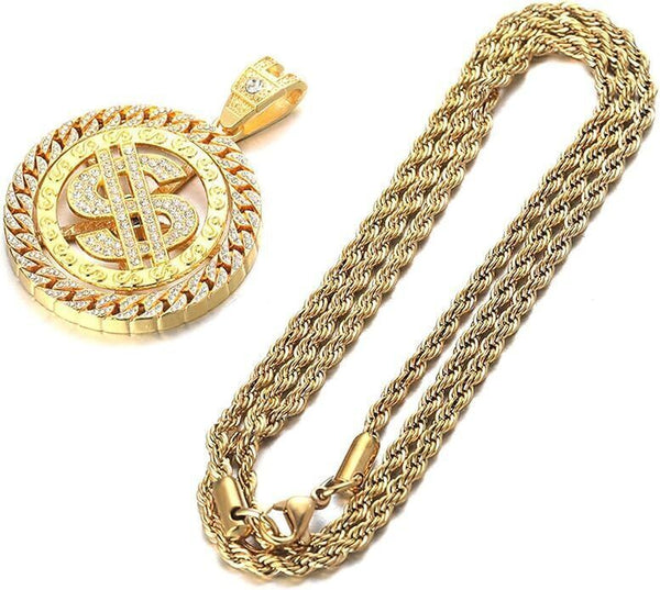 HALUKAKAH 18k Gold Plated Iced Out Chain Necklace - 60cm & 50cm