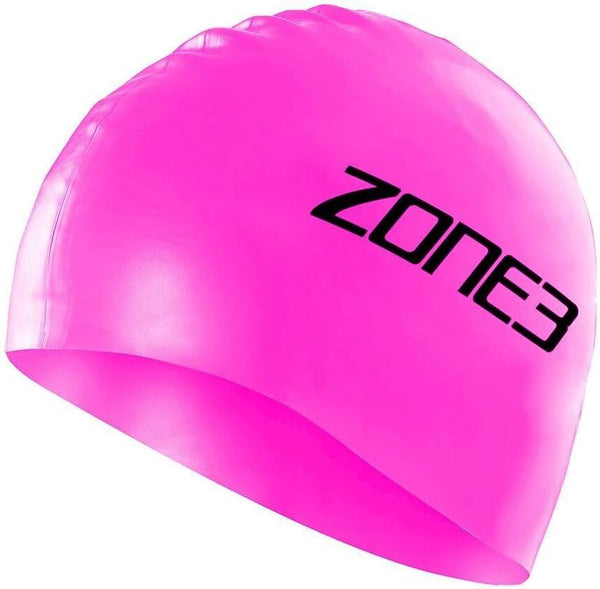 ZONE3 Silicone Swim Cap Pink 48g � Unisex, Durable, Comfortable