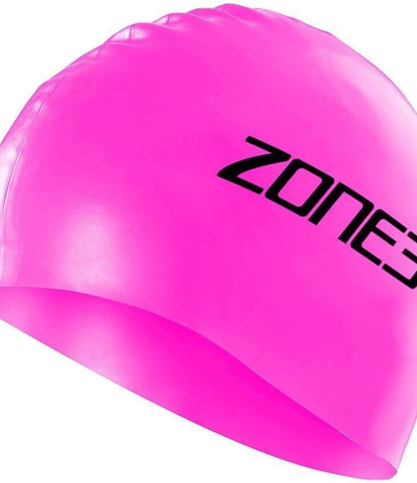 ZONE3 Silicone Swim Cap Pink 48g � Unisex, Durable, Comfortable