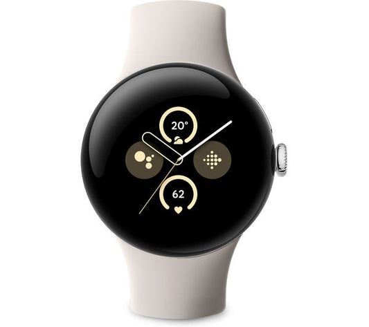 Google Pixel Watch 2 Wifi With Google Assistant - Silver, Porcelain Strap G4Tsl