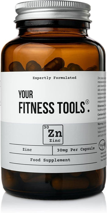 Your Fitness Tools Vegan Zinc Supplements | 120 x Zinc Citrate 30mg Capsules