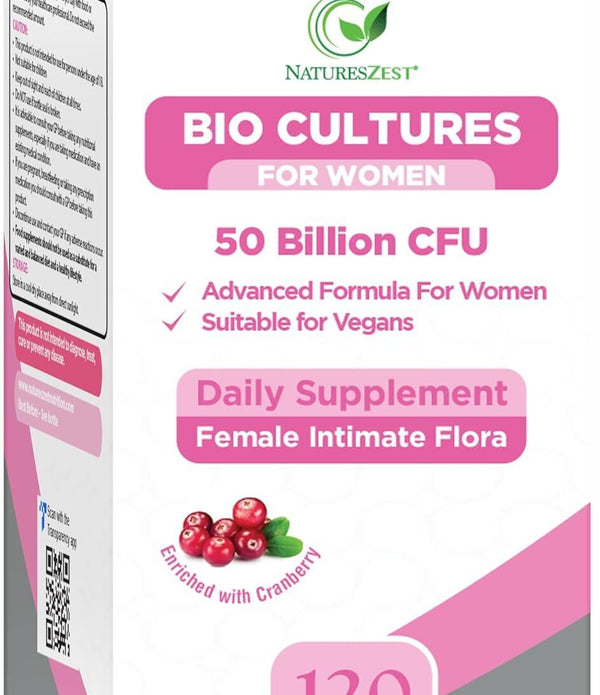 Probiotics for Women, 50 Billion CFU with Prebiotics & Cranberry, 120 Vegan Caps