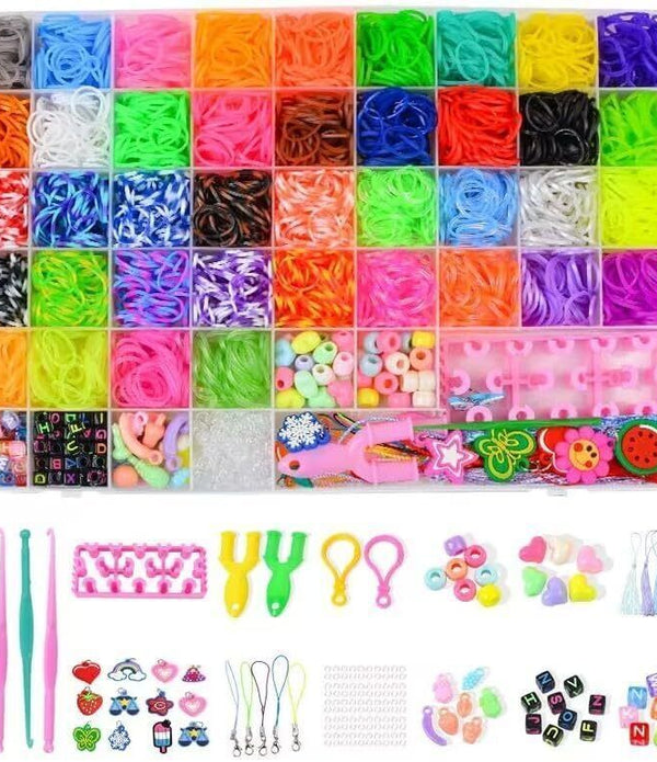 LKTINGOV 5000+ Colorful Loom Bands Set  DIY Bracelet Making Rubber Bands