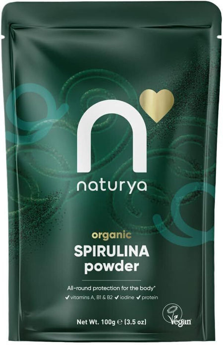 Naturya Organic Spirulina Powder - 100g, Nutrient-Rich Superfood Supplement