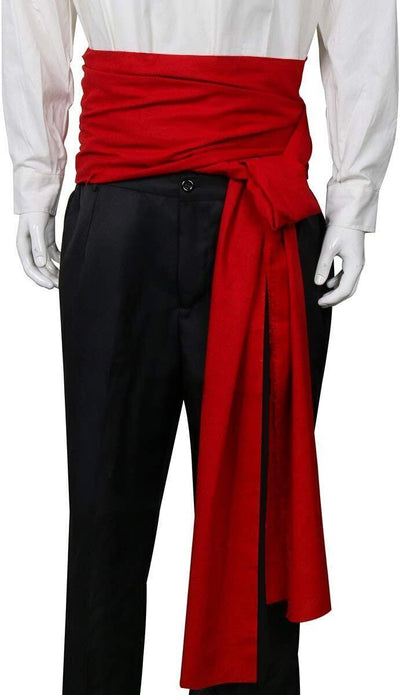 NUWIND Large Pirate Costume Belt - Red Renaissance Jack Captain Accessory