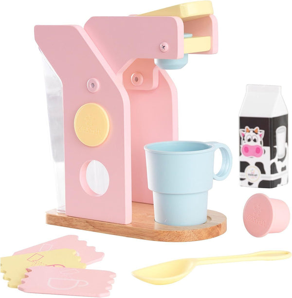 KidKraft Children's Pastel Coffee Set Role Play Kitchen Toy for Ages 3+