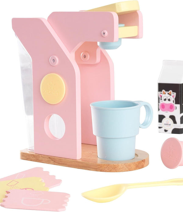 KidKraft Children's Pastel Coffee Set Role Play Kitchen Toy for Ages 3+