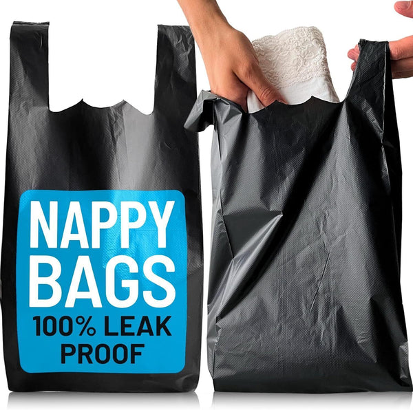 Adult Nappy Bags   200 Pack   20% Thicker Nappy Sacks   Nappy Bin Bags