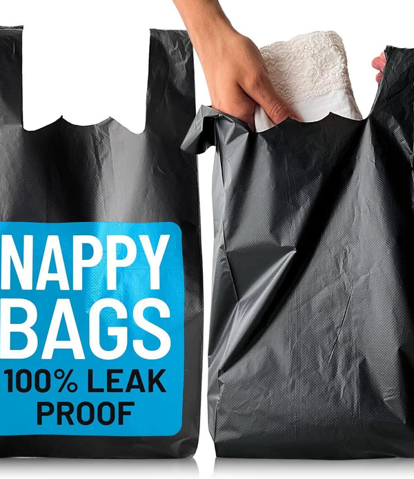 Adult Nappy Bags   200 Pack   20% Thicker Nappy Sacks   Nappy Bin Bags