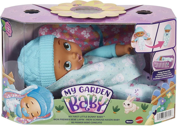 My Garden Baby My First Little Bunny Baby Doll 9inch Soft Body with Plush Blue