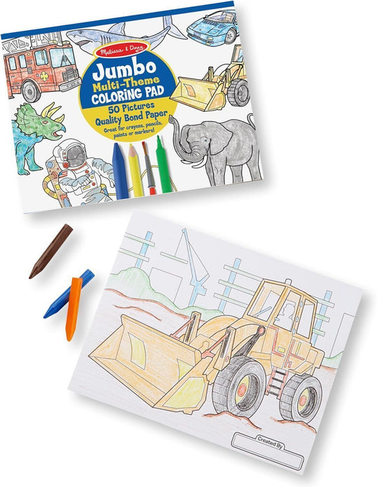 Jumbo Colouring Pad Blue | Kids Arts Crafts Drawing Paper Activity Pad