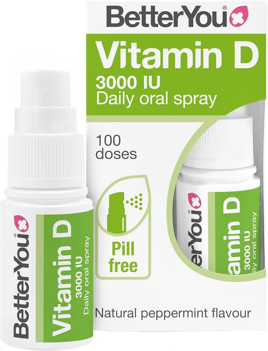 Better You Vitamin D Spray 3000IU, 15ml, 2 Pack, BBE 06/25