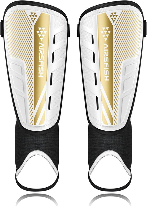 Upgraded Soccer Shin Guards for Kids Youth Adults, CE Certified AirsFish (Small)