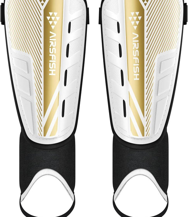 Upgraded Soccer Shin Guards for Kids Youth Adults, CE Certified AirsFish (Small)