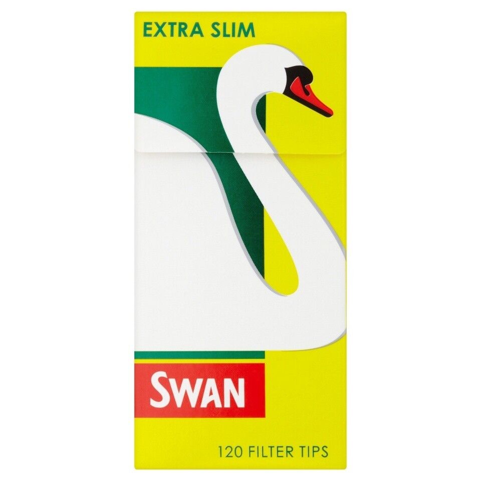 10 Pack of Swan Extra Slim Cigarette Filter Tips (1200 Tips)