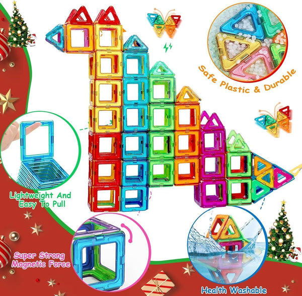 Magnetic Building Blocks Tiles Set Kids Toys Educational Construction 38PCS New