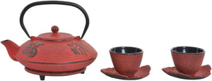 DKD Home Decor Kettle Set Red Black 800ml
