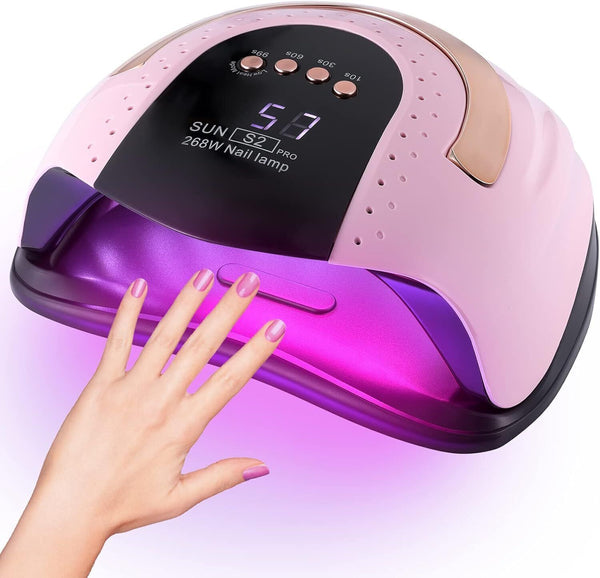 268W UV LED Light Lamp Nail Dryer for Gel Polish with 57 pcs Dual Light Beads 4