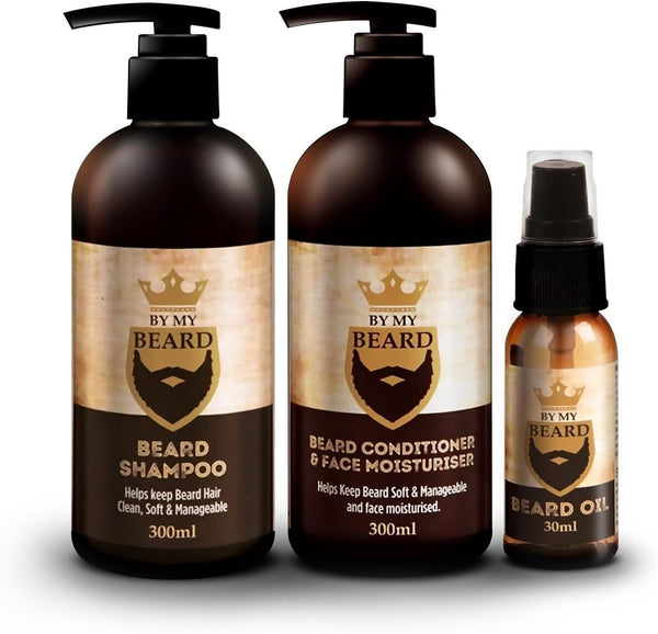 BE MY BEARD Beard Shampoo, Conditioner & Moisturiser Oil Complete Triple Pack