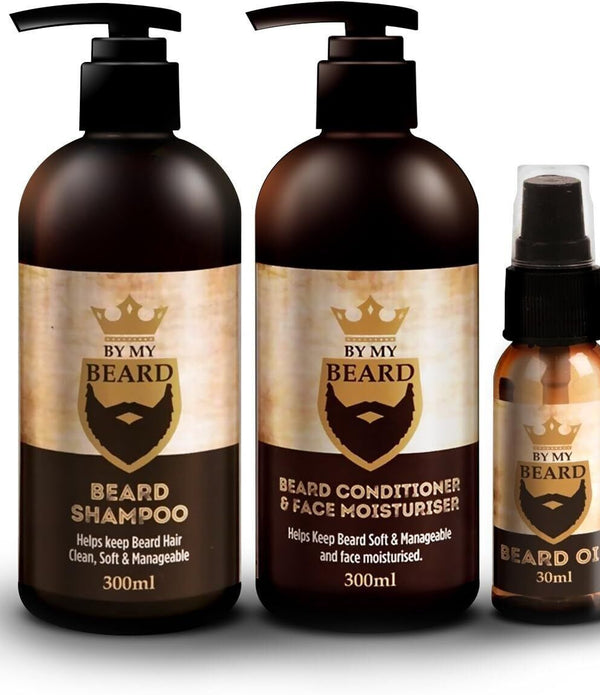 BE MY BEARD Beard Shampoo, Conditioner & Moisturiser Oil Complete Triple Pack