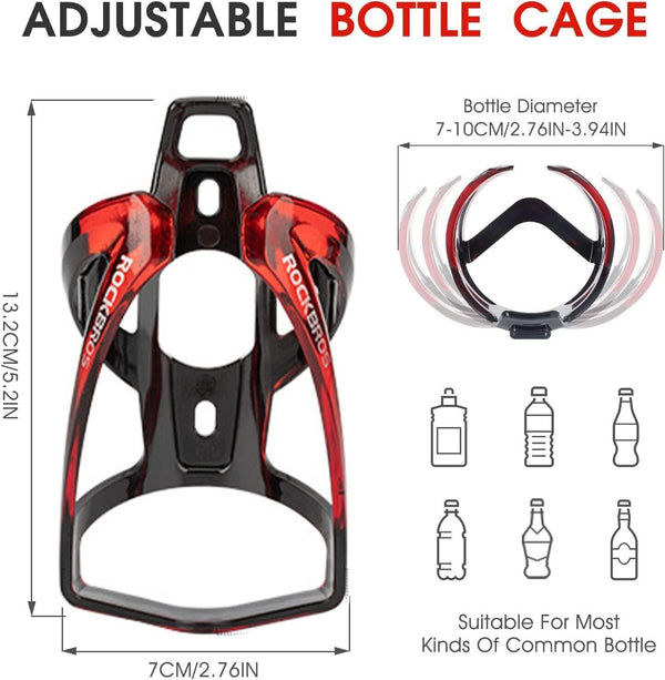 OSIGEI Bike Water Bottle + Cage Set 610ml (BPA Free), Lightweight w/Screws