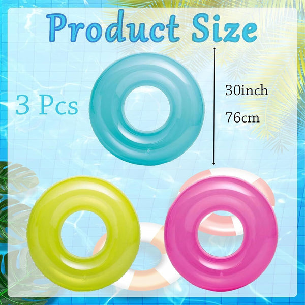 Inflatable Pool Floats Ring - Giant Swimming Ring for Kids & Adults, Summer Fun