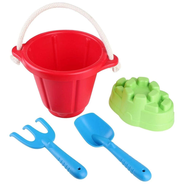 4pcs/set Kids Beach Sand Play Toys Bucket Shovel Pretend- Random Colours DMG BOX