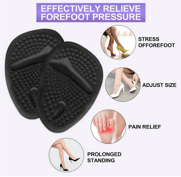 6 Pairs Ball of Foot Cushions, Gel Metatarsal Pads High Heels Foot Pain Relif