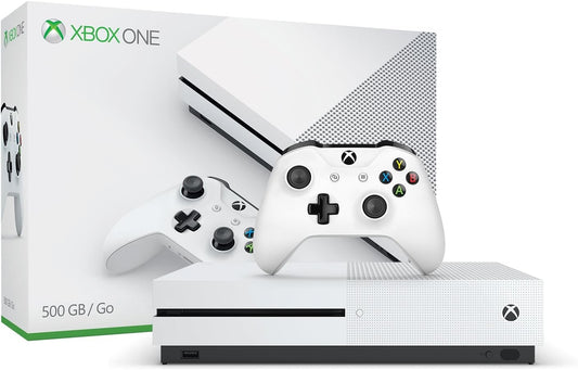 Microsoft Xbox One S 500Gb Console And Controller - White