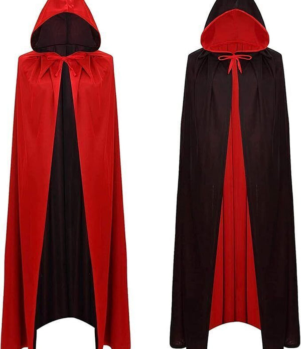 A-SZCXTOP Halloween Vampire Cloak - Reversible Hooded Cape for Kids/Adults