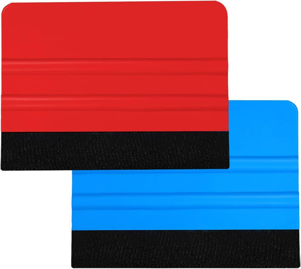 AIEX 2-Pack Plastic Squeegee with Felt Edge - Wallpaper & Vinyl Tool