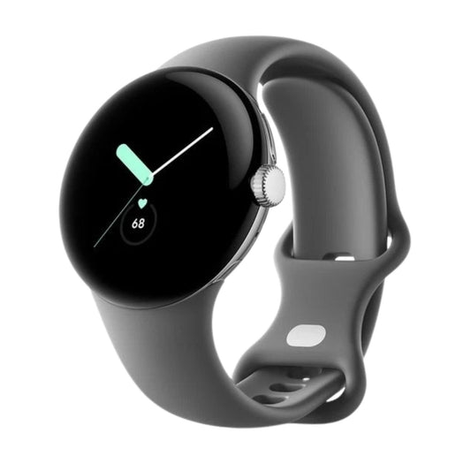 Google Pixel Watch 1 Lte With Google Assistant Silver Case + Charcoal Strap