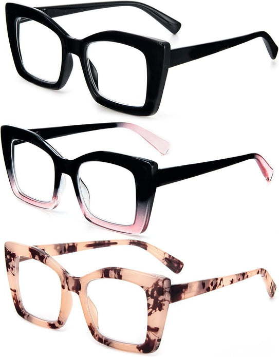 MMOWW Oversized Reading Glasses Women Blue Light Blocking