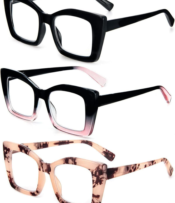 MMOWW Oversized Reading Glasses Women Blue Light Blocking