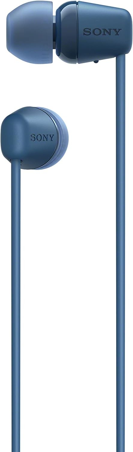 Sony Wi-C100 Bluetooth Wireless In-Ear Headphones With Mic/Remote, Blue,