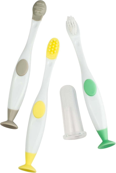 Baby's First Toothbrush Set 0-2 Years, 4 Stage Baby to Toddler Teeth Care