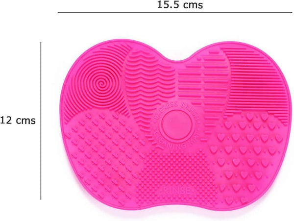 MAWANS Pink Silicone Makeup Brush Cleaning Mat - Cleans Gel & Foundation