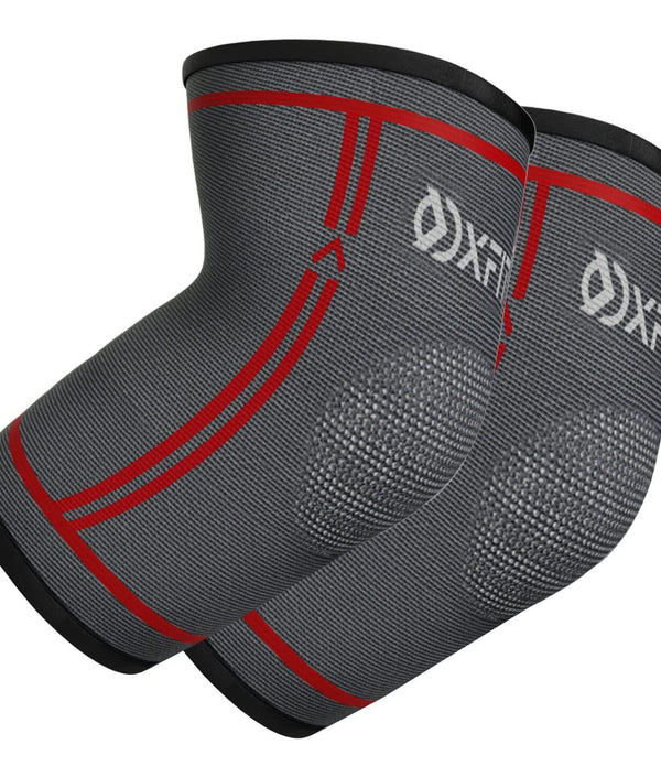 OXFIT Elbow Support Brace - Compression Arm Sleeve - Pain Relief (XL, Red, 2)